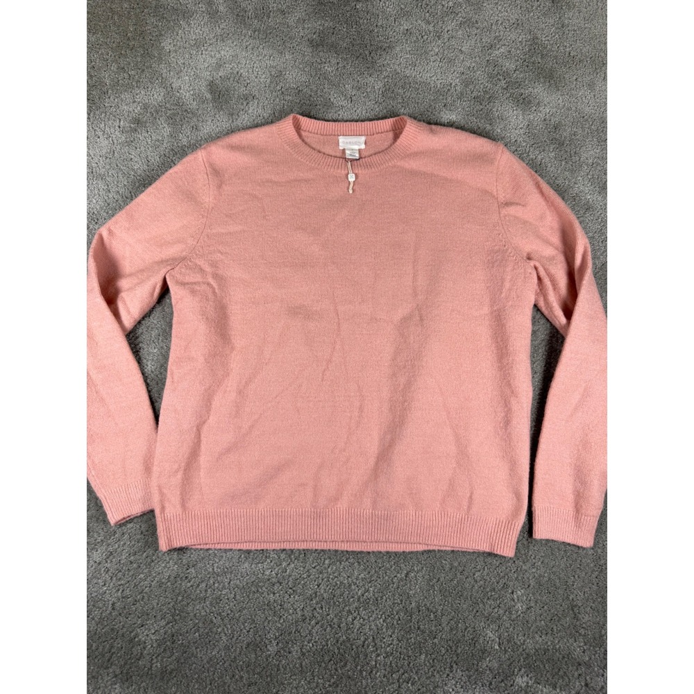 Caslon Womens Peach Pink Crewneck Long Sleeve Knit Sweater Size M RN58665